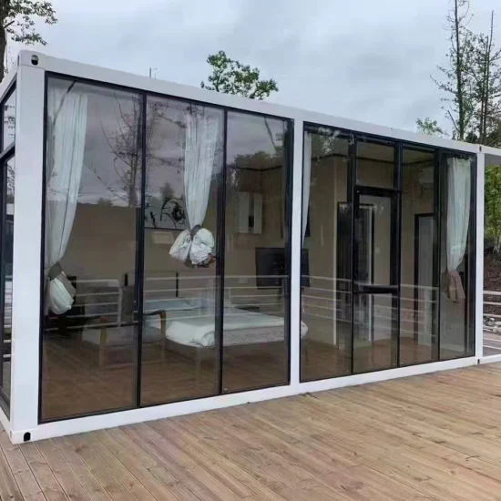 Casas de contêineres modulares para marquise, casa minúscula de luxo fabricada na China